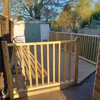 Timber decking alternate angle
